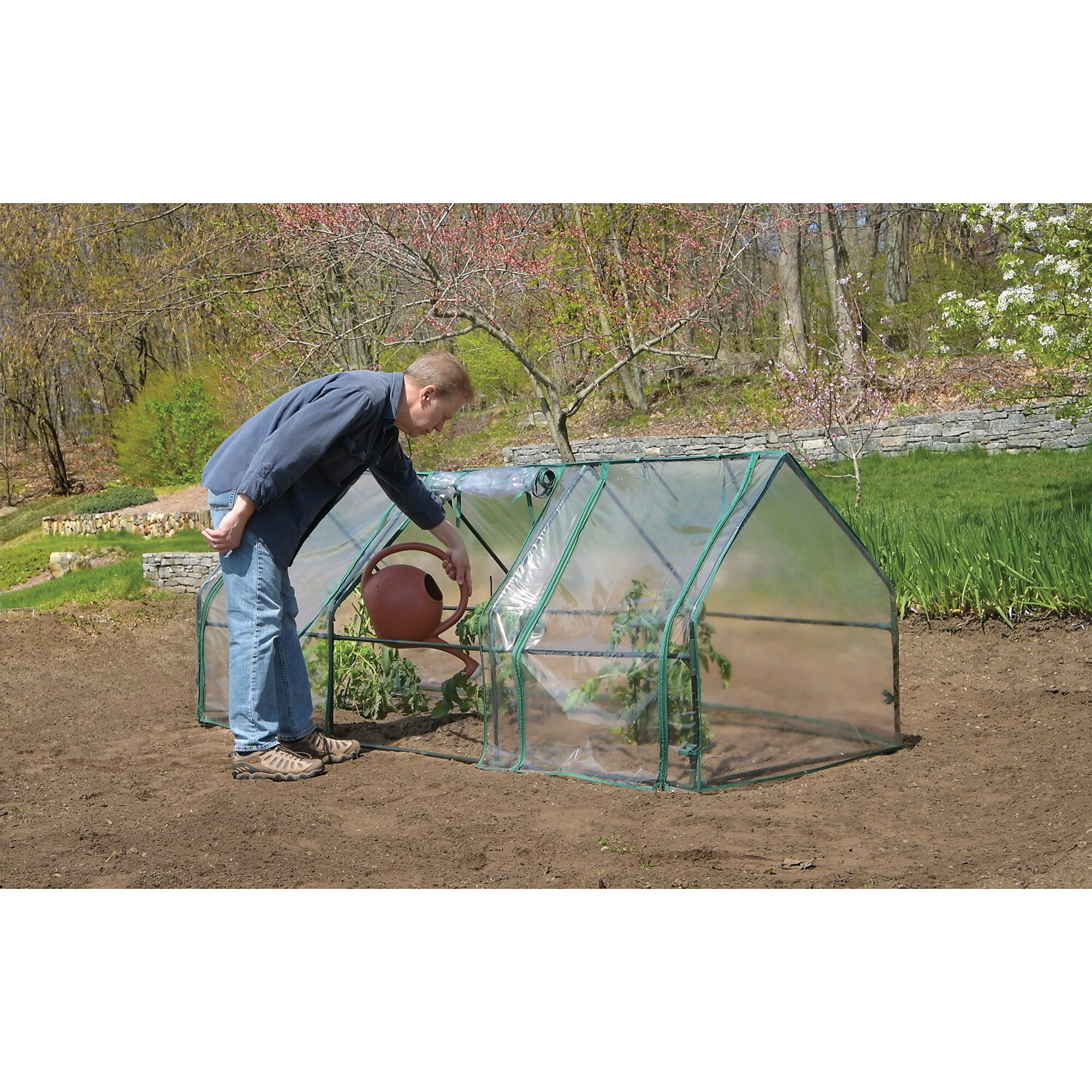 Miracle-Gro Clear Mini Greenhouse — 3ft. x 8ft. x 3ft., Tubular Steel Frame, Model# 70525